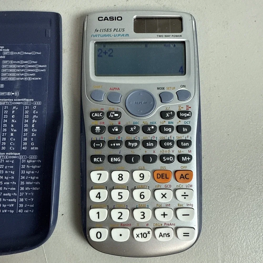 Casio FX-115ES Plus Scientific Calculator Two Way Power Natural VPAM Mathematics